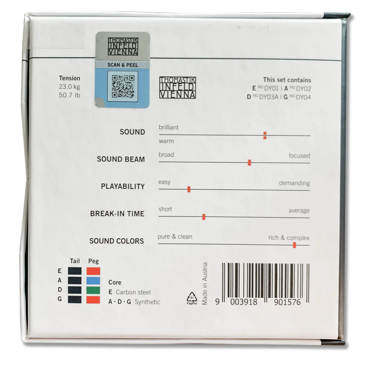 Thomastik-Infeld Dynamo Violin String Set DY100