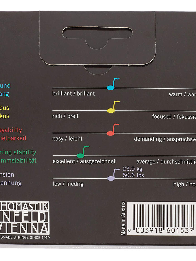 Thomastik-Infeld VIT100 Vision Titanium Solo Violin String Set - 4/4 Size